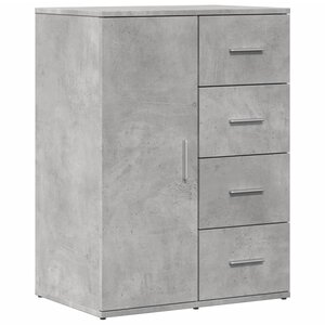 vidaXL Buffet gris béton 59x39x80 cm bois d'ingénierie