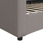 vidaXL Lit de repos sans matelas taupe 90x200 cm tissu