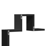 vidaXL Étagère murale noir 104 5x10x43 cm bois d'ingénierie