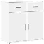 vidaXL Buffets 2 Pièces blanc 79x38x80 cm bois d’ingénierie