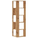 vidaXL Bibliothèque d'angle 5 niveaux chêne artisanal bois ingénierie