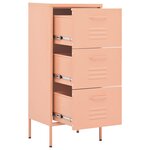 vidaXL Armoire de rangement Rose 42 5x35x101 5 cm Acier