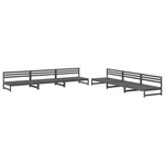 vidaXL Salon de jardin 6 Pièces Gris Bois de pin massif