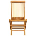 vidaXL Chaises de jardin et coussins gris lot de 8 Bois de teck massif