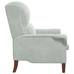 vidaXL fauteuil Gris clair 76 x 94 x 102 cm Velours