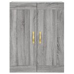 vidaXL Buffet haut Sonoma gris 69 5x34x180 cm Bois d'ingénierie