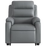 vidaXL Fauteuil inclinable électrique gris similicuir