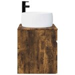 vidaXL Meuble de lavabo mural Chêne fumé 49 x 44 5 x 66 cm