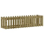 vidaXL Lit surélevé de jardin design de clôture bois de pin imprégné