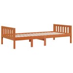 vidaXL Lit pour enfants sans matelas cire marron 75x190 cm pin massif