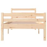 vidaXL Cadre de lit Bois massif 100x200 cm