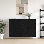 vidaXL Armoires Murailles 2 Pièces Chêne noir 69 5 x 34 x 90 cm