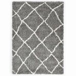 vidaXL Tapis Treillis Gris 230 x 160 cm Polypropylène