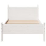 vidaXL Cadre de lit sans matelas blanc 90x190 cm bois de pin massif