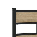 vidaXL Tête de lit de remplacement chêne sonoma 193 cm fer et bois d’ingénierie