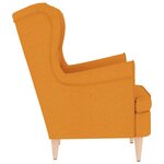 vidaXL Fauteuil jaune foncé 74x84x100 cm tissu