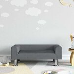 vidaXL Canapé pour enfants gris foncé 70x45x26 5 cm velours