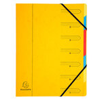 12 Trieurs dos agrafé avec élastiques - 7 compartiments - 24 5x32cm - couleurs aléatoires EXACOMPTA