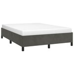 vidaXL Cadre de lit sans matelas gris foncé 137x190 cm velours