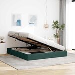 vidaXL Cadre de lit ottoman Vert foncé 160 x 200 cm Velours