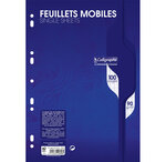 Pack 50 Feuillets mobiles (100 Pages) 21x29 7 100p séyès 90g blanc CALLIGRAPHE