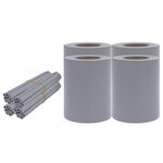 vidaXL Écrans d'intimité de jardin 4 Pièces PVC 35x0 19 m Gris clair mat