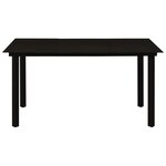 Vidaxl mobilier à dîner d'extérieur 7 pièces rotin pvc noir