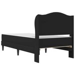 vidaXL Cadre de lit avec tête de lit Noir 90 x 190 cm Simili cuir