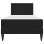 vidaXL Cadre de lit avec bandes LED Noir 90 x 190 cm Simili cuir