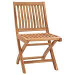 vidaXL Chaises pliantes (lot de 2) avec coussins verts  en bois de teck massif