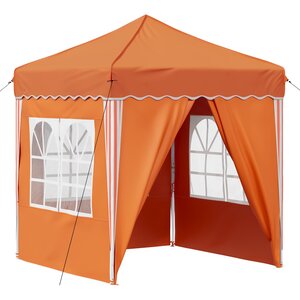 vidaXL Tente de fête pop-up 195 x 195 x 245 cm Orange Tissu Oxford