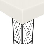 vidaXL Tonnelle avec guirlande lumineuse à LED 3x4 m Crème Tissu