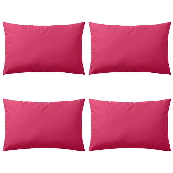 vidaXL Oreiller d'extérieur lot de 4 60 x 40 cm Rose