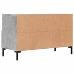 vidaXL Meuble TV Gris béton 80x36x50 cm Bois d'ingénierie