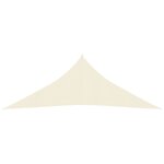 vidaXL Voile d'ombrage 160 g/m² Crème 3x3x3 m PEHD