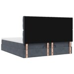 VidaXL Cadre de lit ottoman avec matelas gris foncé 160x200cm velours