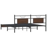 vidaXL Cadre de lit sans matelas chêne marron 183x203 cm
