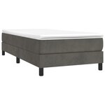 vidaXL Sommier à lattes de lit avec matelas Gris foncé 100x200 cm