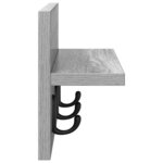 vidaXL Porte-manteau mural avec étagère Sonoma gris 40 x 10.5 x 18 cm