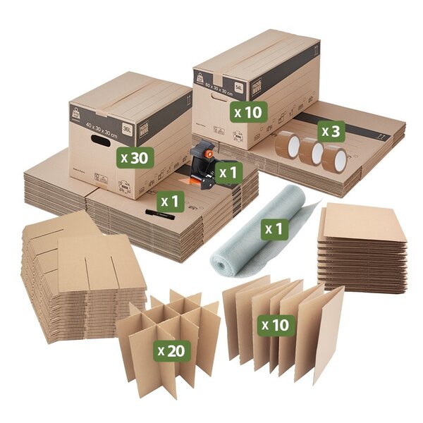 Pack and Move - Kit déménagement complet + 1 adhésif offert