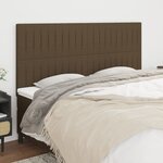 vidaXL Têtes de lit 4 Pièces Marron Foncé 80x5x78/88 cm Tissu