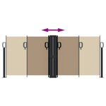 vidaXL Auvent latéral rétractable taupe 100x1000 cm