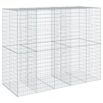 vidaXL Panier gabion avec couvercle 250x100x200 cm fer galvanisé