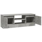 vidaXL Meuble TV avec porte Gris béton 102x30x36 cm