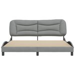vidaXL Cadre de lit sans matelas gris clair 180x200 cm tissu