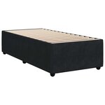 vidaXL Sommier à lattes de lit avec matelas Noir 100x200 cm Velours