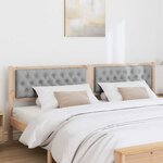 vidaXL Tête de lit Marron et gris clair 200 cm Bois massif en pin