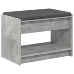 vidaXL Banc d'entrée Gris Béton 63 x 38 x 45 cm