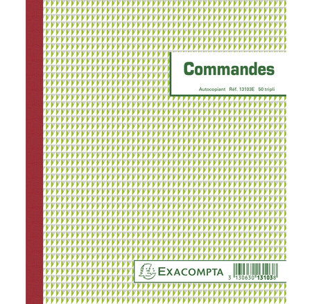 Manifold Commandes 21x18cm 50 Feuillets Tripli Autocopiants - Motif  - X 5 - Exacompta