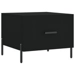 vidaXL Tables basses 2 Pièces noir 50x50x40 cm bois d'ingénierie
